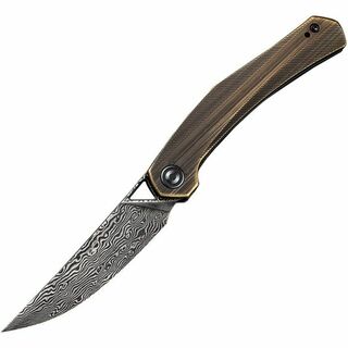 Civivi Lazer Brass Damascus