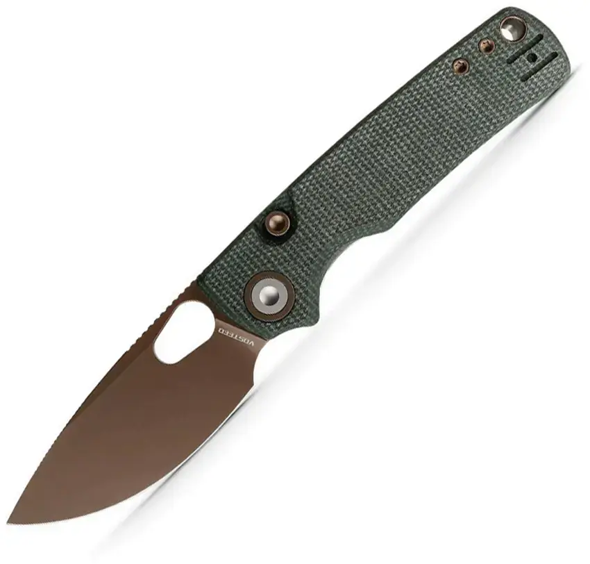 Vosteed Porcupine Green Copper Folding Knife