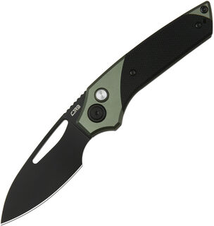 CJRB Version Button Lock Green Folding Knife