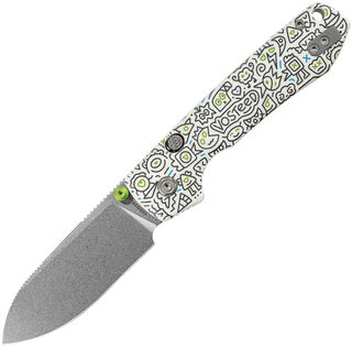 Vosteed Raccoon Doodle Silver Folding Knife